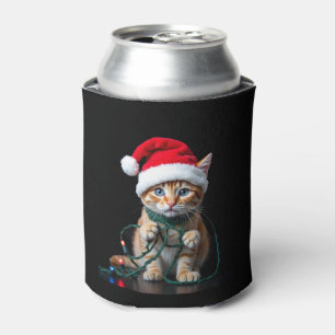 Siamese Cat Christmas V-Neck Can Cooler