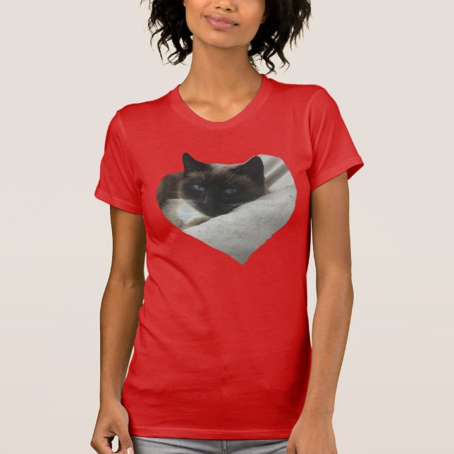 Siamese Cat Close Up T-Shirt (Front)