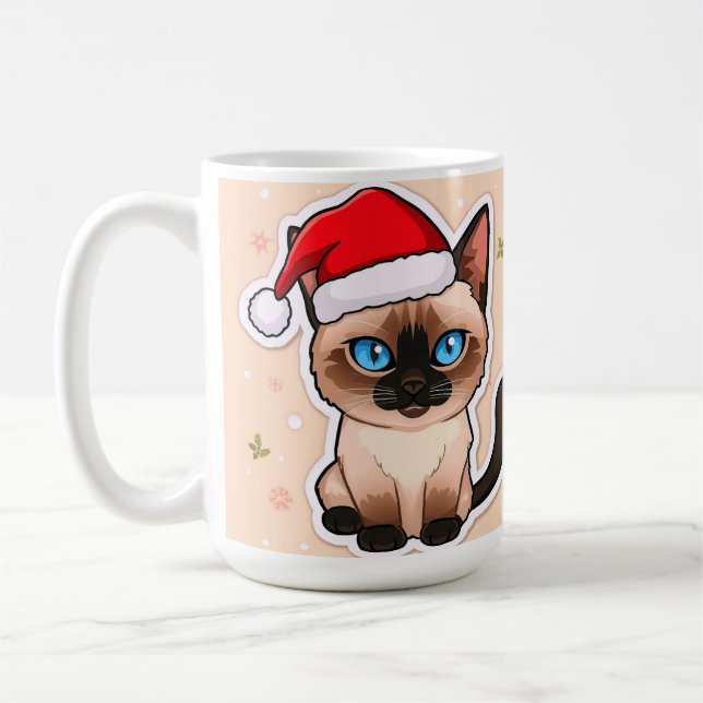 Siamese cat coffee mug (Left)