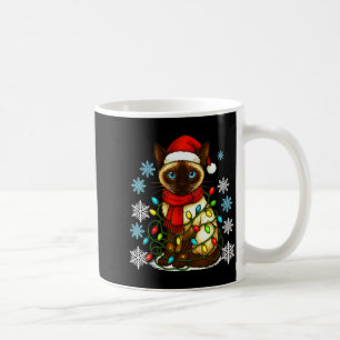 Siamese Cat Cute Cat Lover Cat Xmas Holiday Santa  Coffee Mug