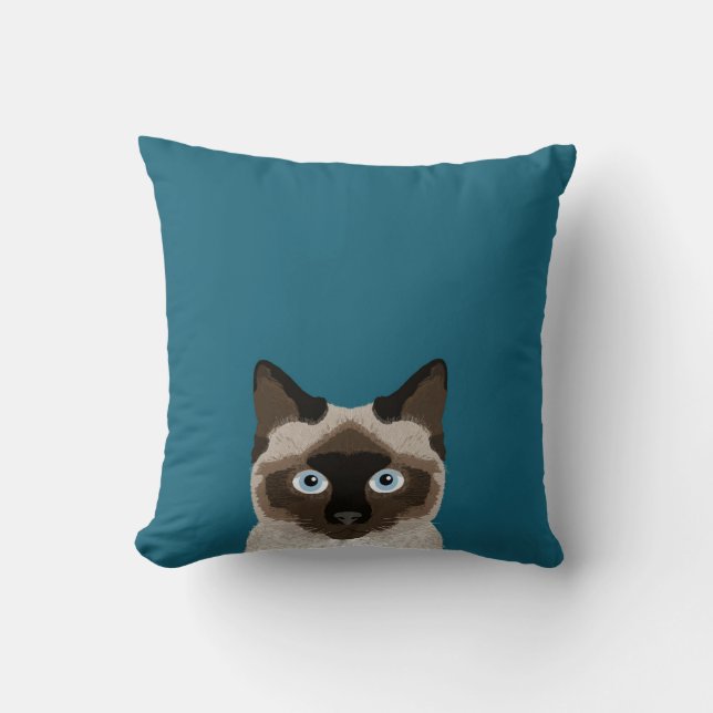 Siamese Cat - Cute cat pillow for cat lady (Front)