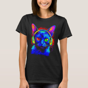 Siamese Cat DJ Music T-Shirt