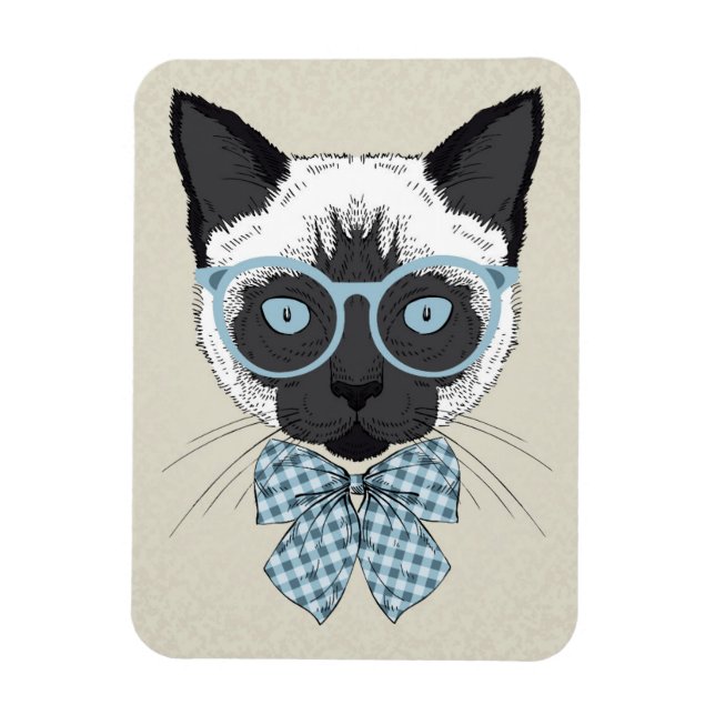 Siamese Cat Fashion Smart Magnet (Vertical)