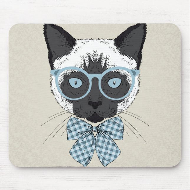 Siamese Cat Fashion Smart Mouse Pad (Front)