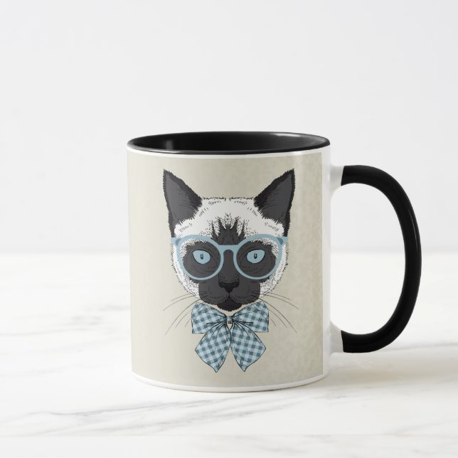Siamese Cat Fashion Smart Mug (Right)