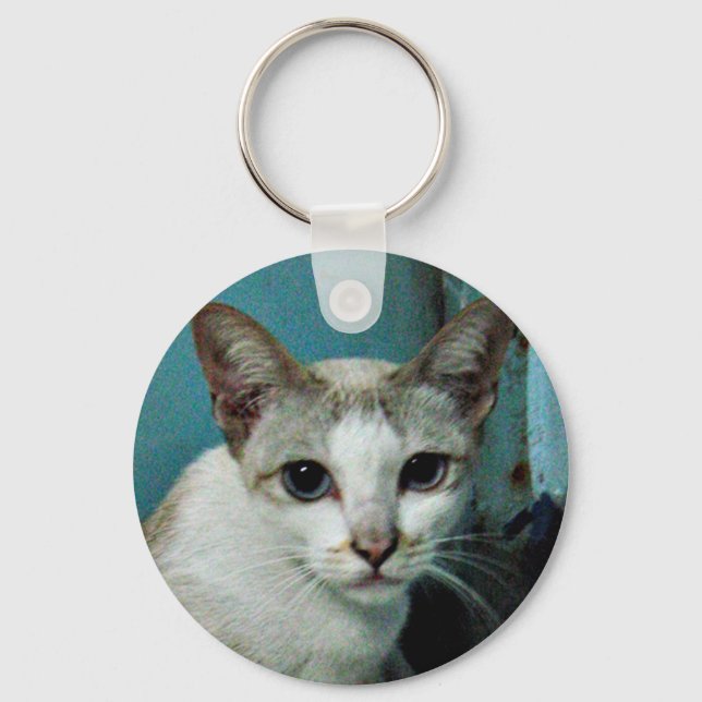 Siamese Cat Friend Key Ring (Front)