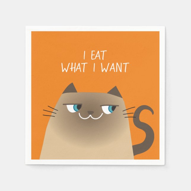 Siamese Cat Funny Napkin (Front)