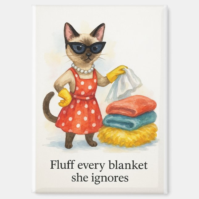 Siamese Cat Funny to do list for Cat lovers Magnet (Front)