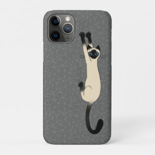 Siamese Cat Hanging On   Funny Cat Case-Mate iPhone Case