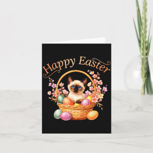 Siamese Cat Happy Easter Cute Siamese Cat Mum Card