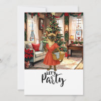 Siamese cat Housewife Christmas Let's Party