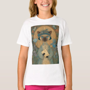 Siamese cat in Art Nouveau style – Elegant cat art T-Shirt