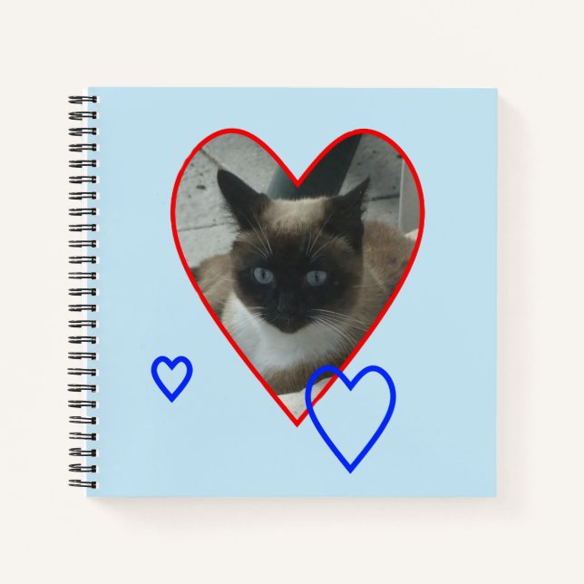 Siamese Cat In Heart Cust. Notebook (Front)