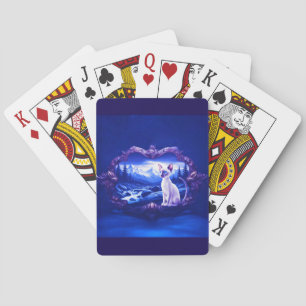 Siamese Cat In Scenic Frame Playing Cards
