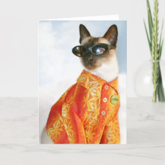 Siamese Cat in Shades Card
