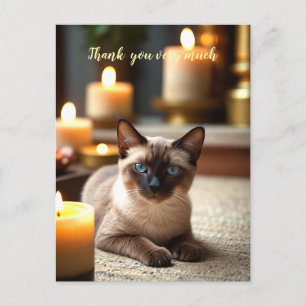 Siamese Cat in Spa thank you very much Postcard