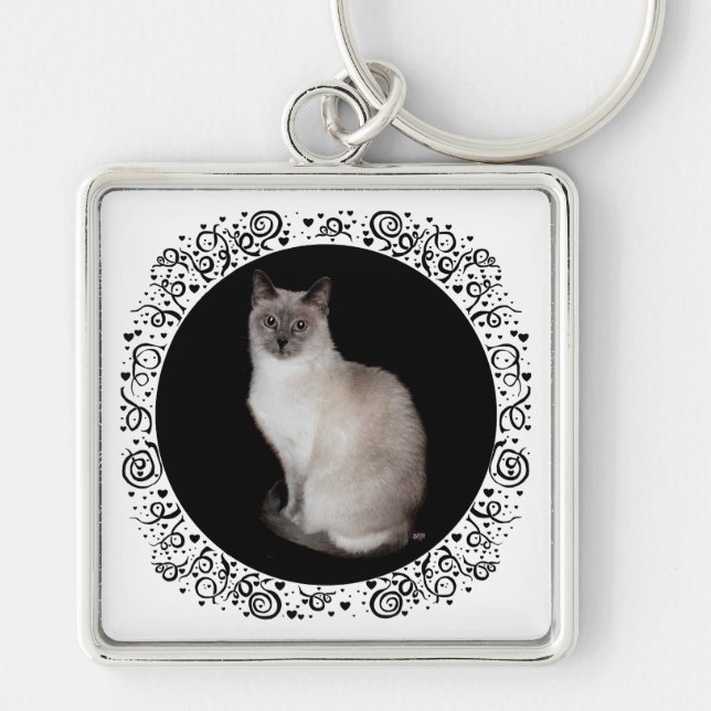 Siamese Cat Key Ring (Front)