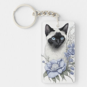 Siamese Cat Key Ring