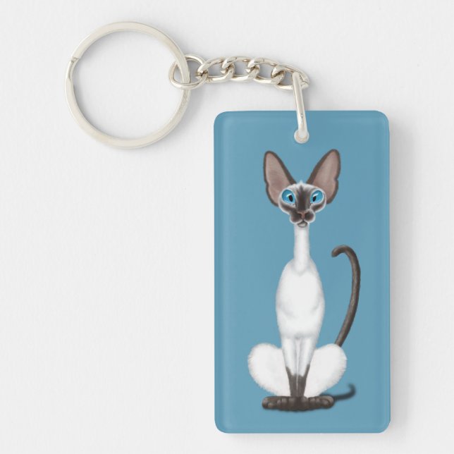 Siamese Cat Key Ring (Front)