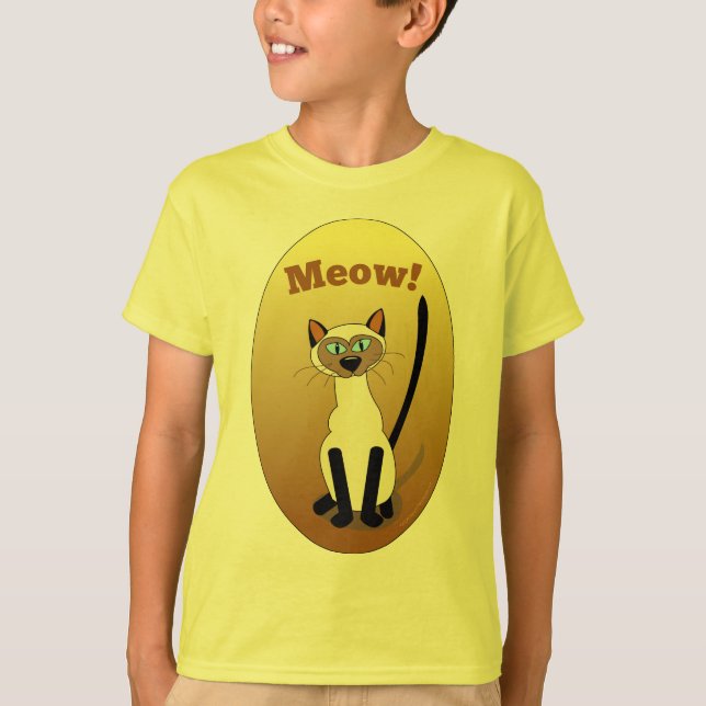 Siamese Cat Kids Shirt (Front)