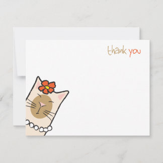 Siamese Cat Lover | Flat Thank You Note Cards