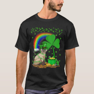 Siamese Cat Lover Funny Rainbow Siamese Cat St Pat T-Shirt