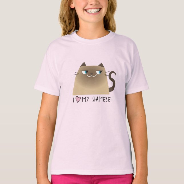 Siamese Cat Lover T-Shirt (Front)