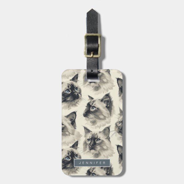 Siamese Cat Luggage Tags (Front Vertical)