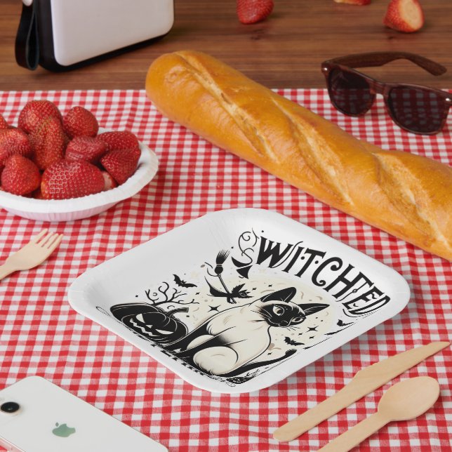 Siamese cat Magic: Bewitched and Free Paper Plate (Picnic)