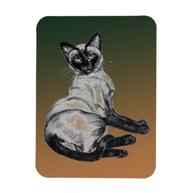 Siamese Cat Magnet (Vertical)