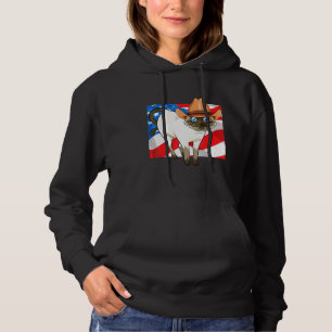 Siamese Cat Merica 4th Of July Patriotic American Hoodie