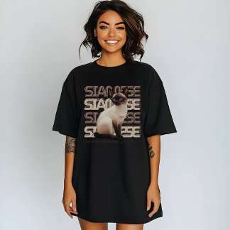 Siamese Cat, Minimalist Cosy, Purrfect Meow T-Shirt