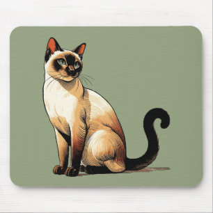Siamese Cat Mouse Pad