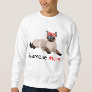 Siamese Cat Mum Kitten Womens Siamese Cat Sweatshirt