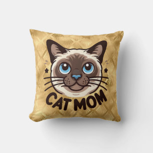 Siamese Cat Mum Mothers day Gift for Feline Lovers Cushion