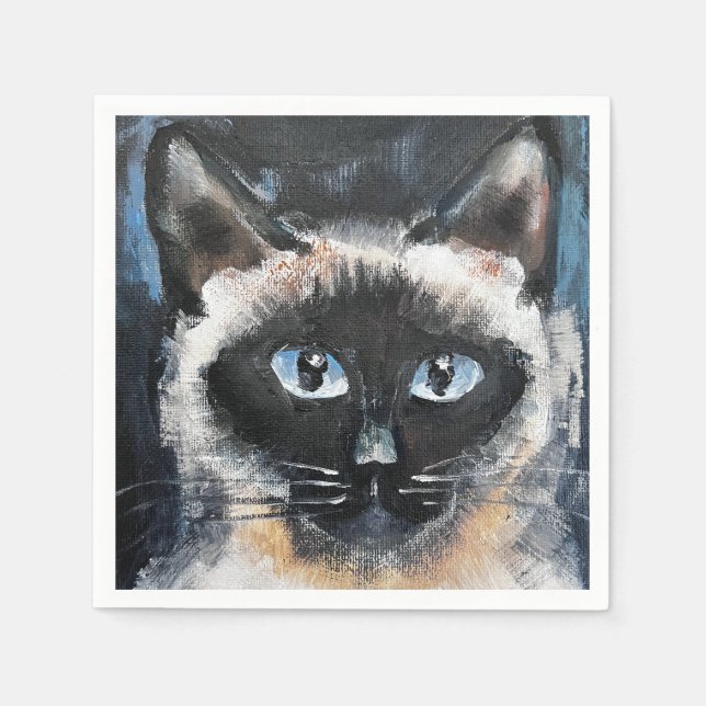 Siamese cat napkin (Front)