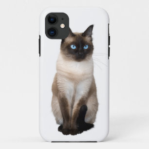 Siamese Cat on White Case-Mate iPhone Case