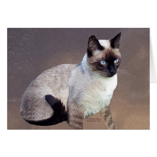 Siamese Cat Painting (Front Horizontal)