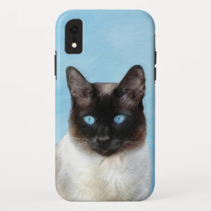 Siamese Cat Painting - Cute Original Cat Art Case-Mate iPhone Case