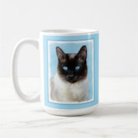 Siamese Cat Painting - Cute Original Cat Art