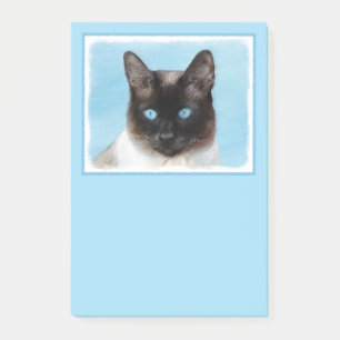 Siamese Cat Painting - Cute Original Cat Art Post-it Notes