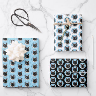 Siamese Cat Painting - Cute Original Cat Art Wrapping Paper Sheet