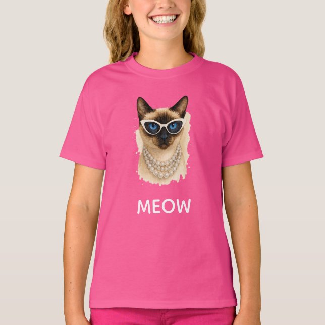 Siamese Cat Party  T-Shirt (Front)