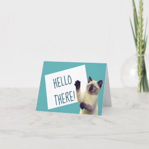 Siamese Cat Photo Personalized Note Card