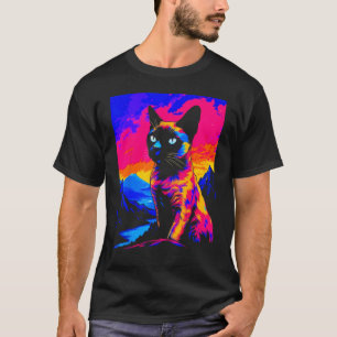 Siamese Cat Pop Art T-Shirt