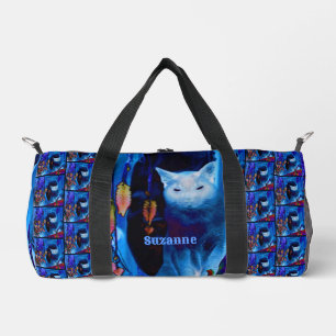 Siamese Cat Posing Abstract Personalised Duffle Bag