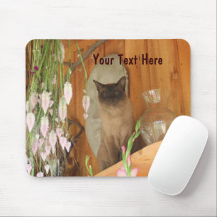 Siamese Cat Posing Animal Photography Mousepad #1