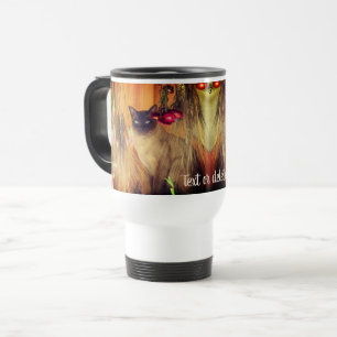 Siamese Cat Posing Personalized Travel Mug
