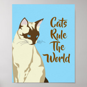 Siamese Cat Quotes Poster
