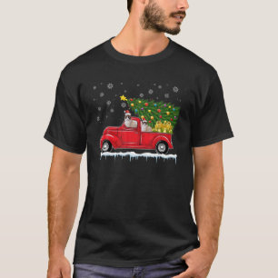 Siamese Cat Red Car Truck Christmas Tree Santa Xma T-Shirt